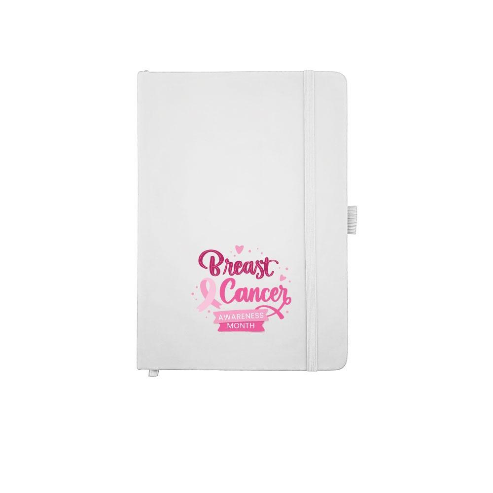 PU Notebook with Breast Cancer Awareness Logo Online